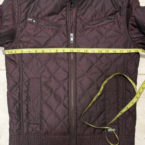 Guess Men's Quilted Jacket - Dark Burgundy - Picture 6 of 7